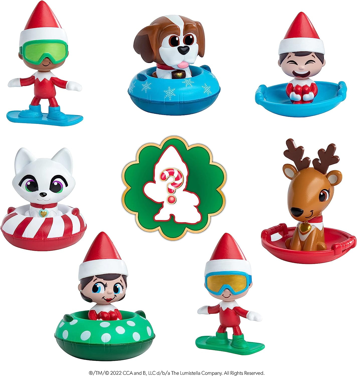 The Elf on the Shelf Elf Mates Tri-Pack and Elf Pets Mini Mystery Figure