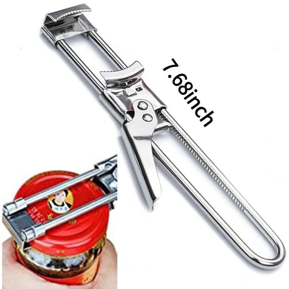 Jar Opener for Weak Hands, Adjustable Stainless Steel Can Opener, Jar Gripper Tight Lid Opener, Kitchen Gadgets, Easy Jar Opener for the Elderly and Children
