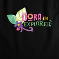 thumbnail image 3 of Popfunk Dora The Explorer Floral Lettering Women's Sleeveless Crop Top Tank, Black, X-Large, 3 of 5