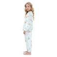 thumbnail image 4 of Fluffy Pajamas Set Fuzzy Winter Warm Pj Sets Pullover Tops and Long Pants Pastel Doodle Airplanes X-Small, 4 of 8