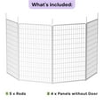 thumbnail image 4 of SunsGrove Dog Playpen, 50 inch 4 Panels Non Slip Play Dog Pen for Free and Safe, Heavy Duty Anti-Rust Pet Pen for Indoor, Courtyard, RV Camping for Large Dogs, White, 4 of 10