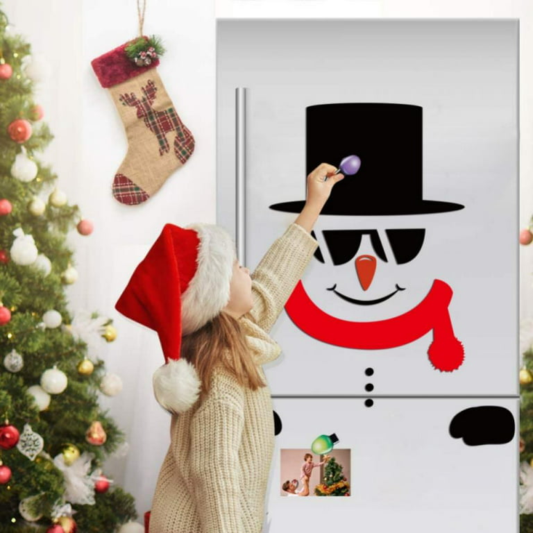 Black and Friday Deals!Ympuoqn Christmas Decorations Indoor Outdoor on  Sale,Christmas Snowman Expression Magnetic Refrigerator Sticker Holiday  Decoration DIY Garage Door Wall Sticker,Christmas Gifts f 