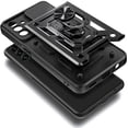 thumbnail image 7 of Nagebee Phone Case Compatible for Samsung Galaxy A14 5G with Tempered Glass Screen Protector (Full Coverage), Full-Body Camera Cover Protective Military-Grade, Magnetic Car Mount Ring Holder (Black), 7 of 7