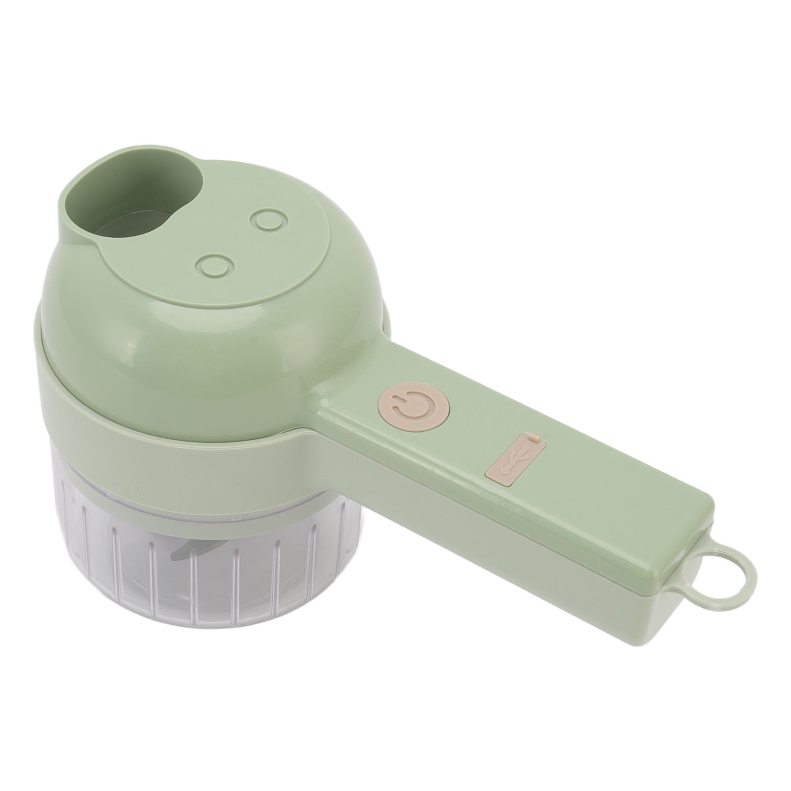 M Buder 4 in 1 Electric Vegetable Cutter, Handheld Wireless Food Processor and Mini Garlic Chopper (200ml / 6.76 oz), USB Rechargeable Onion Slicer with Cleaning Brush for Kitchen