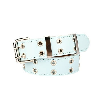 Grommet Leather Belts For Women, Black Belt Women Men With Studded