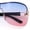 Gold - Blue Pink, variant on SA106 Womens Oversize Shield Curved Wrap Around Fashion Sunglasses / Gold Frame - Black Brown Lens