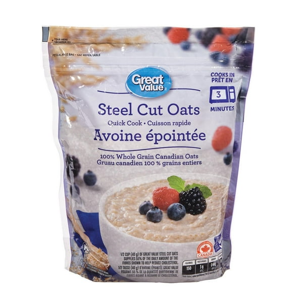 Great Value Quick Cook Steel Cut Oats, Great Value Quick Cook Steel Cut Oats 1 kg