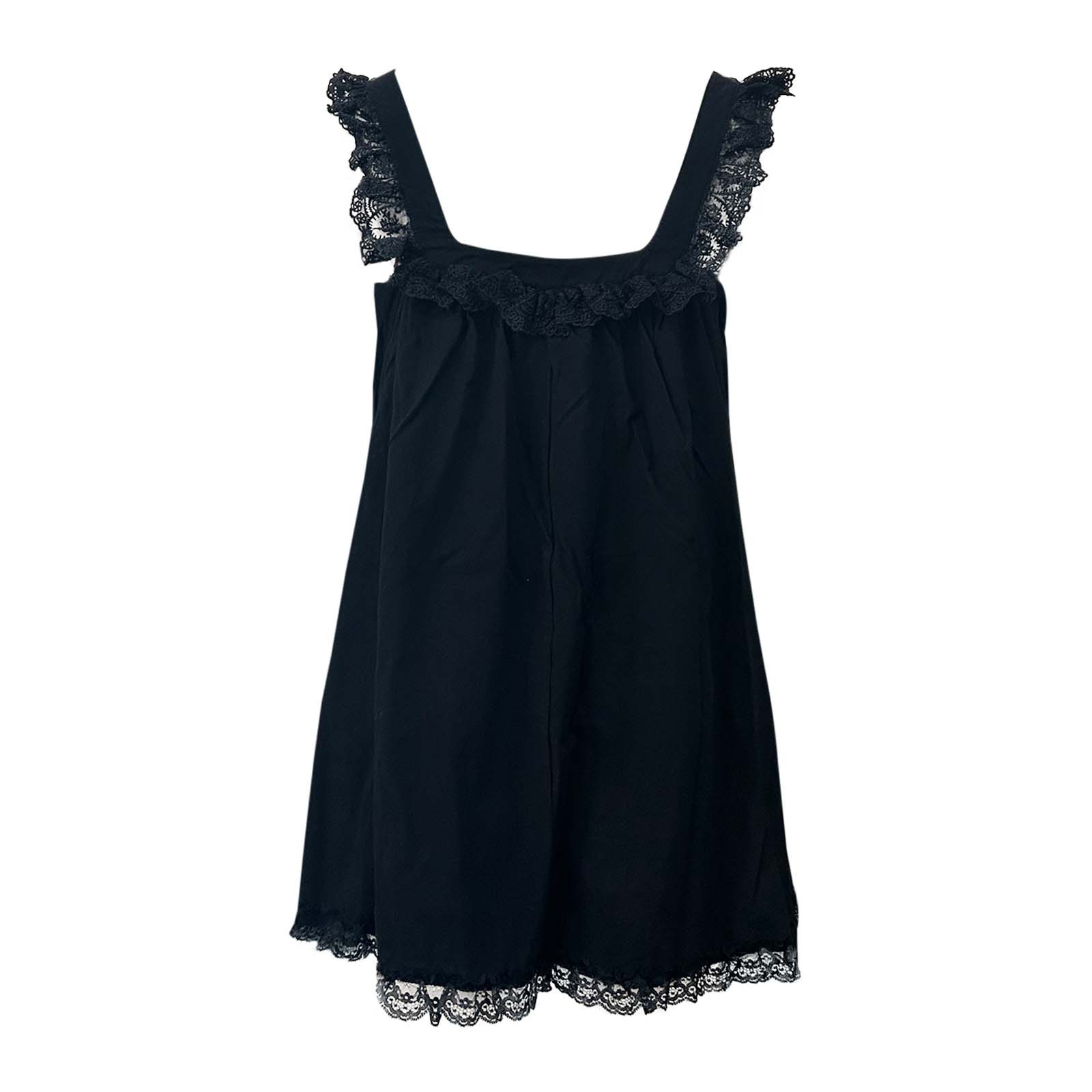 A New Summer Women's Dress With A Bow Backless And Lace Trimmed Loose Baby Dress Teenagers Summer Dresses Womens Summer Dresses Short Long Dress Athletic Dresses Dress Girls Cute Summer Dresses Button