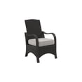 thumbnail image 4 of Benjara BM213309 Wicker Frame Aluminum Chair with Cushion Seat - Brown & Gray - 38 x 24 x 34 in. - Set of 2, 4 of 5