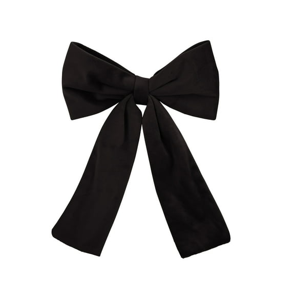 7 Inch Velour Hair Bow with Tails