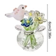 thumbnail image 3 of DefiDgd Handmade Mini Glass Flower Vase Decoration,Glass Flowers Bouquet Small Table Ornaments for Birthday Table Centerpiece Garden Home Decoration,Gift for Mom Women Friends(Pink), 3 of 6