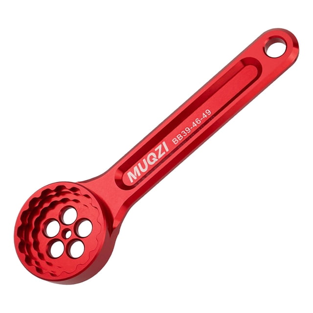 Herramienta de soporte inferior para bicicleta, herramienta de reparación de bicicletas, llave de soporte inferior portátil integrada, ligera, Rojo