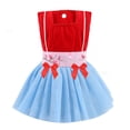 thumbnail image 2 of Flmtop Spring Summer Fashion Chinese Style Cotton Cat Dog Two-legged Dress Pet Clothes Red, 2 of 9