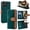Green, variant on Leather For Motorola Moto G77 5G RFID Blocking Dual Tone Flip Wallet Case, With Card Holder Buckle Magnetic Closure Shockproof Kickstand Protective Phone Cases Cove,Grey,For Moto G77 5G