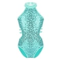 thumbnail image 2 of Aislor Kids Girls Sleeveless Sequins One-piece Gymnastics Leotard Strappy Waist Athletic Dance Jumpsuit, 2 of 7