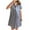 Light Blue, variant on Wo-Fusoul Short Sleeve Shirt Women's New Solid Color Loose Fit Short Sleeve V-Neck Silk-Like Nightgown, Loungewear