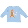 thumbnail image 3 of Inktastic Faith over Fear Leukemia Awareness with Orange Ribbon Boys or Girls Long Sleeve Toddler T-Shirt, 3 of 5
