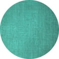 thumbnail image 1 of Ahgly Company Indoor Round Oriental Turquoise Blue Industrial Area Rugs, 3' Round, 1 of 4