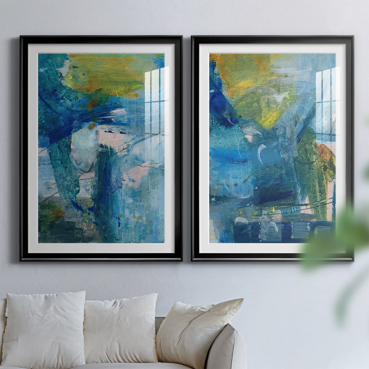 Wexford Home Spring Winds III Premium Framed Print, 22.5" x 30.5" - Ready to Hang, Black (Set of 2)