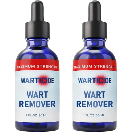 Warticide Wart Remover - Max Strength Plantar and Genital Warts Treatment, 2 Tubes