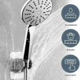 thumbnail image 2 of Aucun Support de Douche d'Angle de Colle de Forage, 2Pcs Mur Monté Support de Tête de Douche Réglable, 5 Modes d'Angle Réglables, Forme de Lingot Adaptée à la Salle de Bain, Hôtel, 2 of 5
