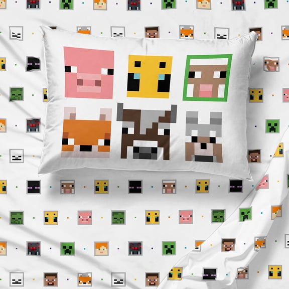 Creeper & Animals Twin Sheet Set - 3 Piece Kids Bedding Super Soft Microfiber