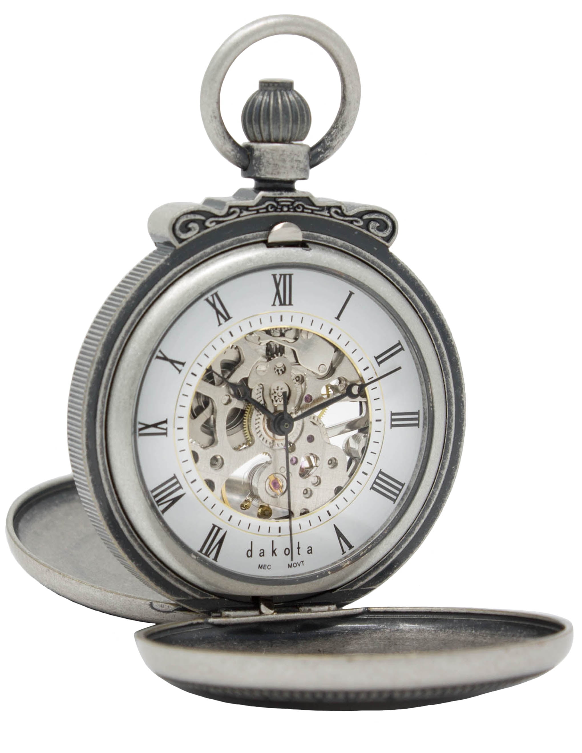 Men's Antique Silver Mechanical Pocket Watch
