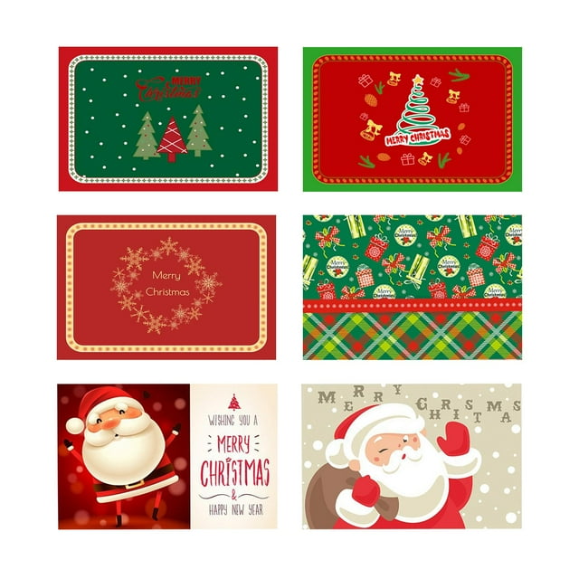 6 manteles individuales navideños de limpieza para mesa de comedor, manteles individuales resistente al calor para el hogar, Acción de estiloB Gloria Manteles individuales de escritorio