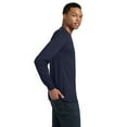 thumbnail image 3 of Gildan Classic Fit Men Long Sleeve T-Shirt, DryBlend Crewneck Tee, 15 Colors, Sizes S-3XL, 3 of 6