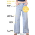 thumbnail image 5 of Rekkuna Women's Pull-On Stretchy and Soft Wide Leg Jean (8, Dark Wash Sandblast), 5 of 6