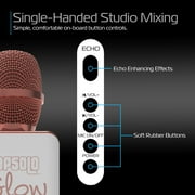 Tzumi PopSolo Glow Wireless LED Bluetooth Karaoke Microphone (Rose Gold)