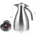 thumbnail image 2 of czcpp-34 oz Cafetière Thermique en Acier Inoxydable de Qualité Alimentaire/double Paroi Isolée sous Vide avec Bouton-Poussoir, Rétention de Chaleur et de Froid 12+ Heures pour Café, Thé, Boisson etc (1.0L), 2 of 4