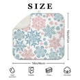 thumbnail image 4 of Blue and Pink Christmas Snowflake Pattern Dish Drying Mat for Kitchen 1 Pack, Ultra Absorbent Microfiber Dishes Drainer Mats,16x18in(41x46cm), 4 of 6