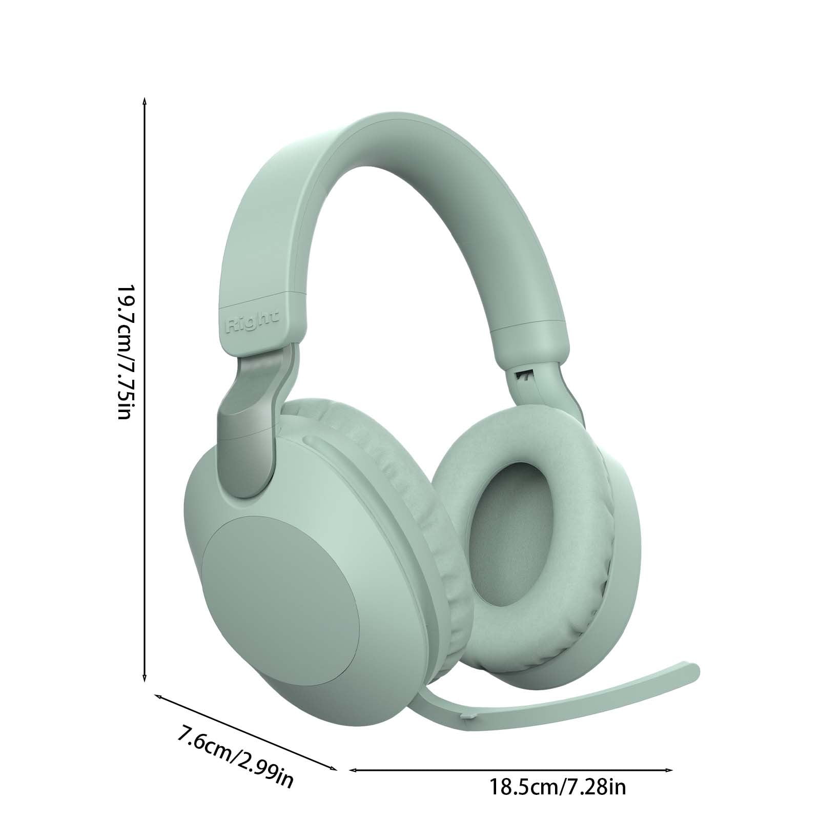 Wireless Headphones Bluetooth On-Ear Headset with Microphone and up to 50 Hours Battery Life with Quick Charging,Green
