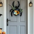 thumbnail image 6 of sruoe Halloween Decorations, Halloween Wreaths for Front Door, Artificial Wreaths, Indoor Outdoor Halloween Decor, Front Door Wreaths, Wooden Sign Door Hanging Halloween Decoration, 6 of 7