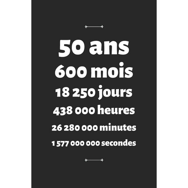 50 Ans Carnet De Notes Personnalise Anniversaire Et Celebration Cadeau Femme Homme 50 Ans Paperback Walmart Com Walmart Com