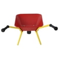 thumbnail image 5 of Red Metal Wheelbarrow for Children's , Easy Loading and Dumping Garden Cart with Steel Tray, Durable Heavy Duty Utility Trolley for Transporting Leaves, Soil, Sand, and More (1 Wheel), 5 of 8
