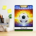 thumbnail image 3 of FMSHPON Burning Soccer Ball Clipboard Hardboard Wood Nursing Clip Board and Pull for Standard A4 Letter 13x9 inches, 3 of 6