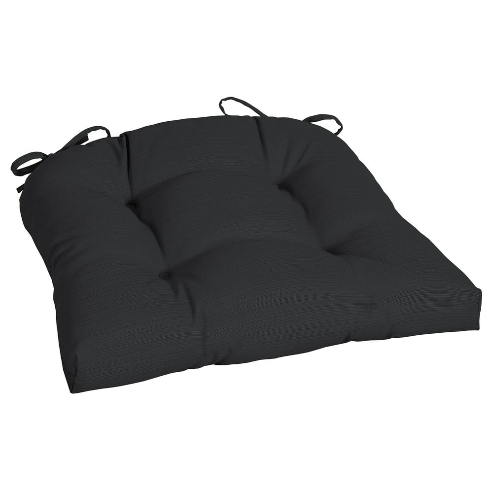 Better Homes & Gardens Black 18" x 20" Outdoor Wicker Chair Cushion