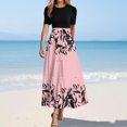 thumbnail image 1 of WILLBEST Vestidos Casuales Vestido de Verano de Manga Corta con Estampado Floral para Mujer Vestido Casual de Verano con Cuello Redondo y Cremallera En La Espalda con Ajuste Mediana​​, 1 of 3