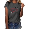 thumbnail image 2 of Fesfesfes Short Sleeve Undershirt for Women Women's Short Sleeves Print Nurse's Day Casual Tops Pullover Blouse T-shirt Women T Shirts 4(S), 2 of 4