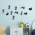 thumbnail image 2 of Decodeary Easter Wall Sticker Acrylic Wall Decal Animal Shape Mirror Festival Paster for Home Decoration, Black, 2 of 8