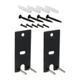 thumbnail image 2 of 2 soportes de pared para altavoces con kits de hardware de repuesto universales de fácil instalación Negro, 2 of 9