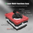 thumbnail image 2 of Dteck Galaxy Tab A 8.0 Case 2019 T290 T295(without S Pen),[Rotating Hand Strap] Three Layer Rugged Shockproof Kids Friendly Case with Kickstand and Shoulder Strap, Red, 2 of 9