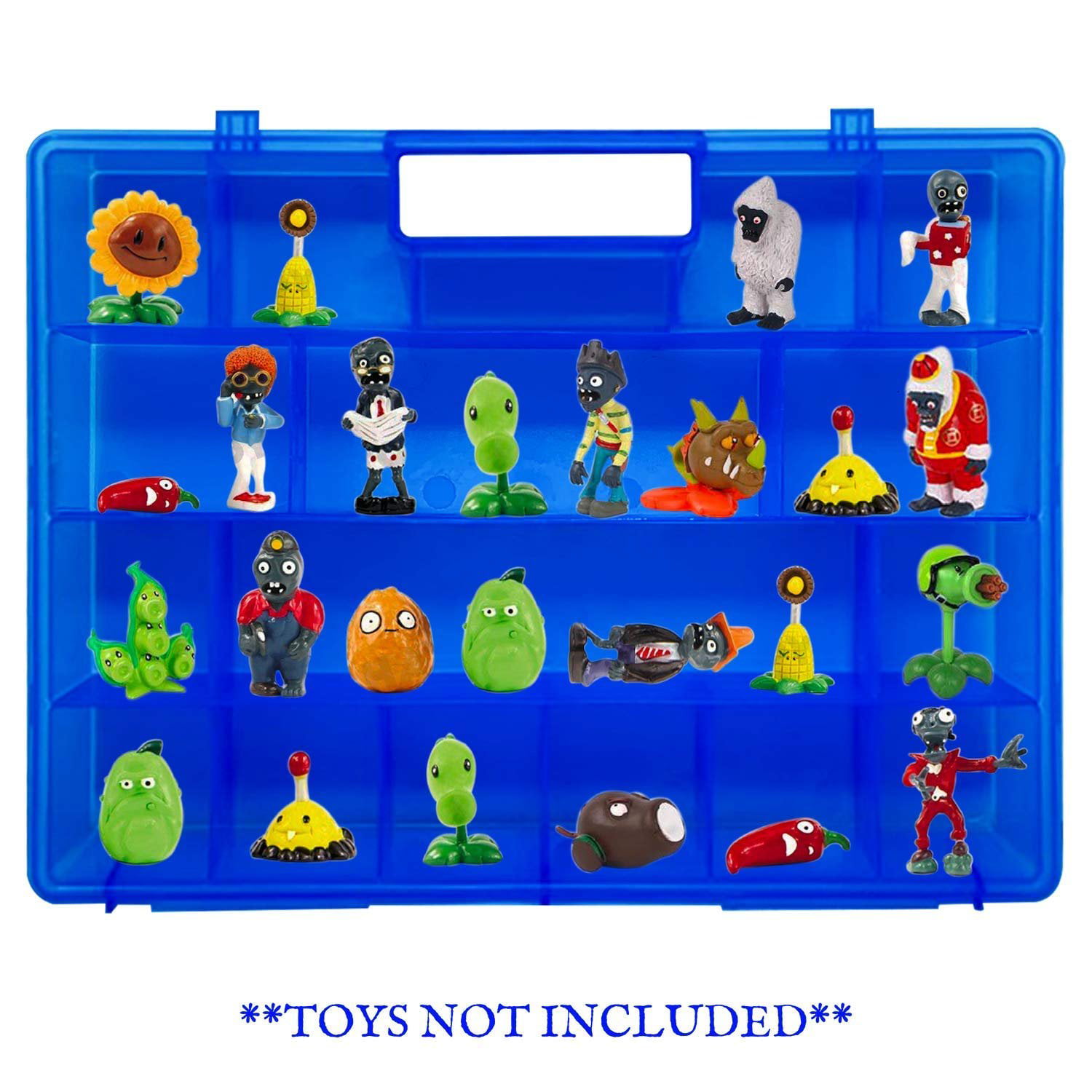 Blue Life Made Better Plants vs Zombies Storage Case Carrying Case for Toy Figurines and Accessories 