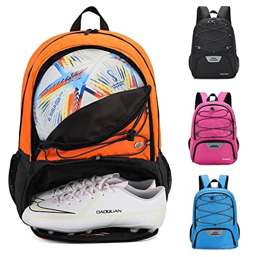 Mochila Fútbol Juvenil - Bolsa para niños con compartimento para balón y tacos