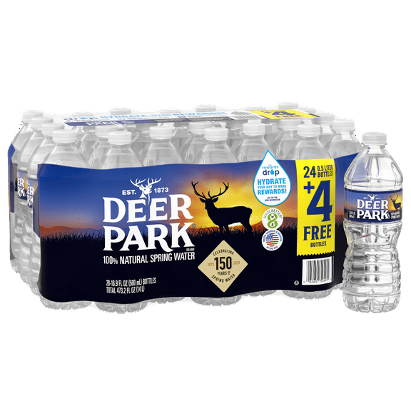 Deer Park Spring Water, 16.9 fl oz, 28-Pack Plastic Bottles