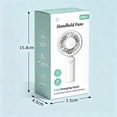 thumbnail image 4 of Liamobondopolis Rotatable Handheld Mini Cooling Fan USB Rechargeable, 3 Speed Portable Pocket Fan for Outdoor Beach Travel Commute Office 5.75in, 4 of 9