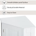 thumbnail image 4 of Harper & Bright Designs White Waterproof Bathroom Storage Cabinet, Triangle Corner Storage Cabinet with Adjustable Shelf, 4 of 14