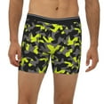 thumbnail image 2 of Men'S Boxer Briefs, Geometric Green Black Camouflage Soft And Breathable Mens Underwear Boxer Briefs With Widen Waist, 2 of 2